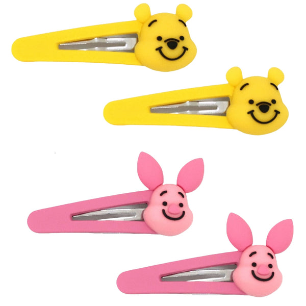 [DISNEY] Bear Pooh and Piglet 4 pcs Hair Clips