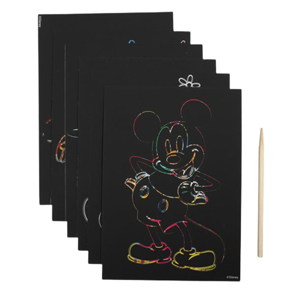 [DISNEY] Micky and Friends Scratch Art Paper Board - 6pcs