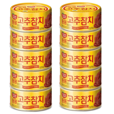 [DONGWON] Tuna Can Hot Pepper Sauce, 100g x 10can