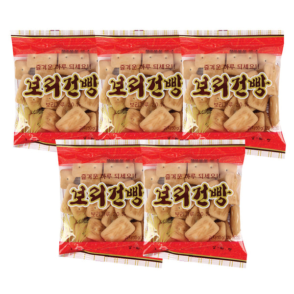 [GEUMPOONG CONFECTIONERY] Korean Army Biscuits hardtack Barley Snack 30g x 5 pack