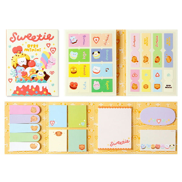 [LINEFREINDS] B.T.S. B.T.21 Sticky Memo Note Pad with Photocards (Ivory)