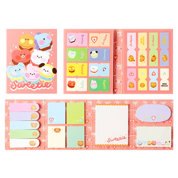 [LINEFREINDS] B.T.S. B.T.21 Sticky Memo Note Pad with Photocards (Pink)