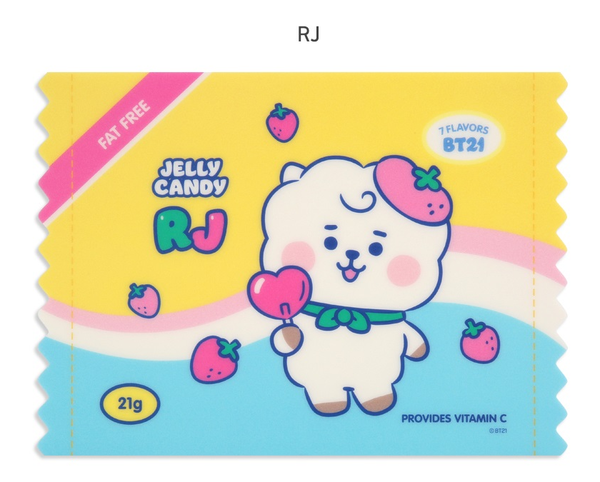 [LINE FRIENDS] BT21 Official Merchandise Jelly Candy Mouse Pad Mat+ 2pcs BTS Photocard Gift (RJ)