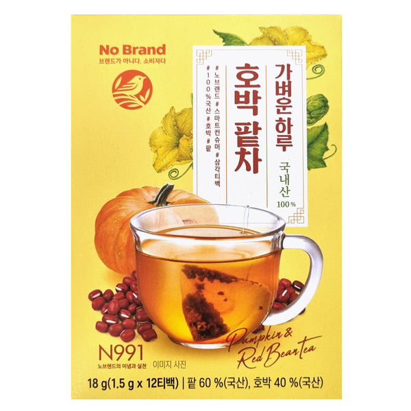 [NOBRAND] Pumpkin, Red Bean Tea (1.5g x 12)