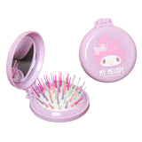 [SANRIO] My Meloday Foldable Hair Cushion Brush with Travel Mirror (My Meloday - Purple)