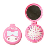 [SANRIO] My Melody Foldable Hair Cushion Brush with Travel Mirror (My Meloday - Pink)