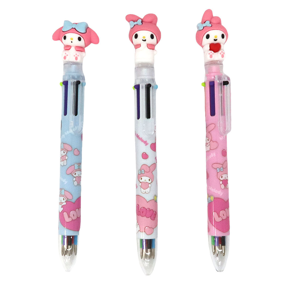 [SANRIO] My Melody Multicolor Ballpoint Pen 1 Piece with 6 Colors ...