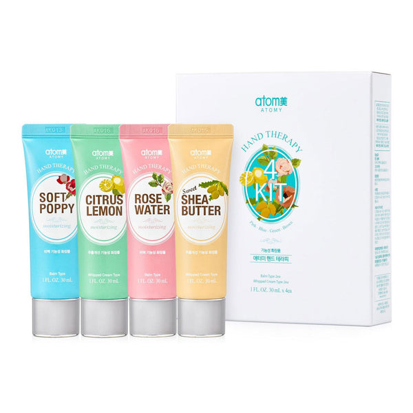 [ATOMY] Hand Cream, Hand Lotion Kit 4pcs Set - 30ml x 4 pcs