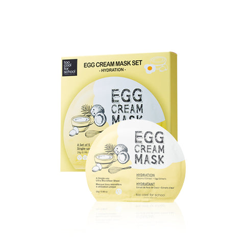 [TOO COOL FOR SCHOOL] Egg Cream Mask - Hydration (5Pcs)